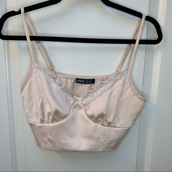 Baby pink buister corset tank top - Picture 3 of 4